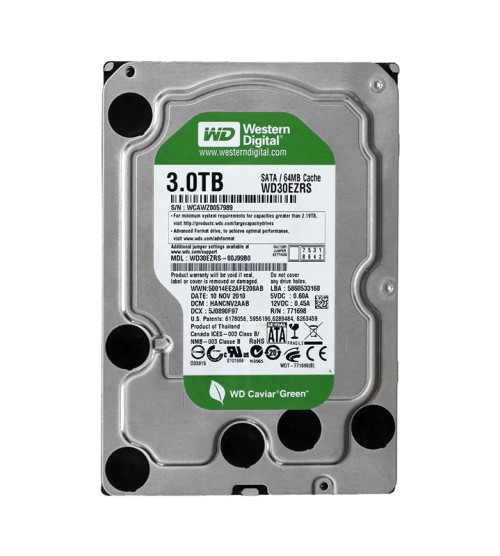 WD30EZRS-00J99B0 - Western Digital 3TB 5400RPM SATA 64MB 3.5" HDD