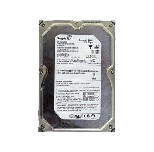 9BD033-304 - Seagate BarraCuda 7200.9 Series 250GB 7200RPM IDE Ultra ATA/100 ATA-6 8MB Cache CE 3.5-Inch Hard Drive