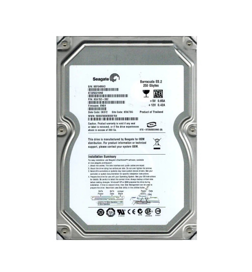 9CA152-302 - Seagate 250GB 7200RPM SATA 3Gb/s 3.5" HDD