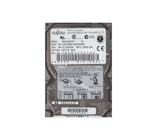 CA05366-B05200AM - Fujitsu 6GB 4200RPM IDE ATA-66 2.5" HDD