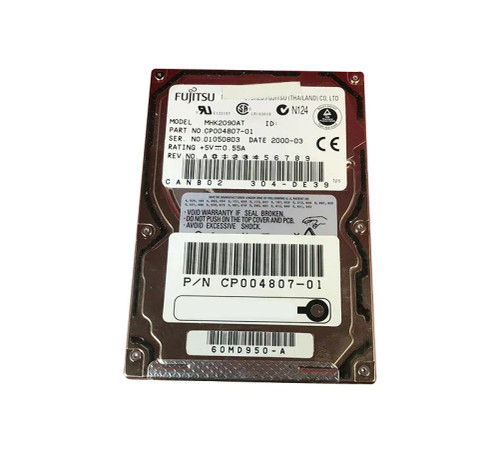MHK2090AT - Fujitsu 9GB 4200RPM 2.5" IDE HDD
