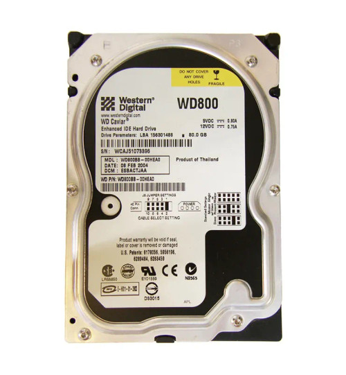 WD800BB-00HEA0 - Western Digital 80GB 7200RPM EIDE 2MB 3.5" HDD