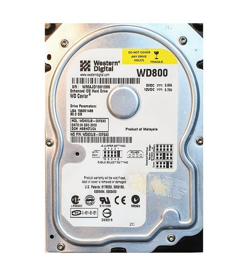 WD800JB-00FSA0 - Western Digital 80GB 7200RPM EIDE 8MB 3.5" HDD