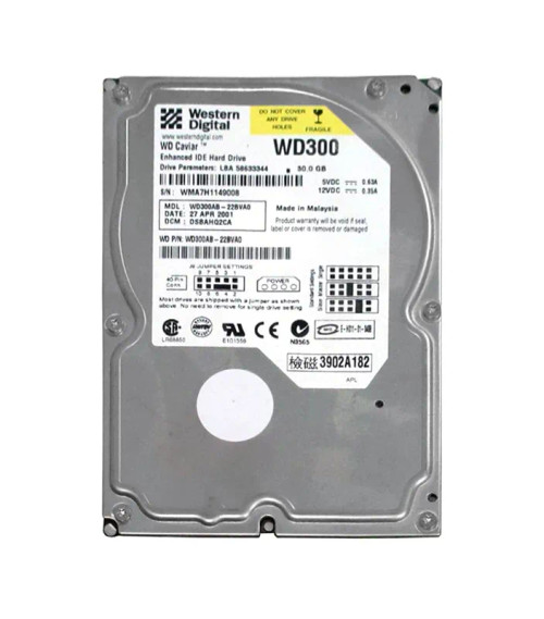 WD300AB-22BVA0 - Western Digital 30GB 5400RPM EIDE 2MB 3.5" HDD