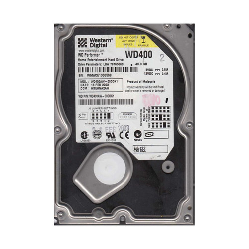 WD400AW-00DDK1 - Western Digital 40GB 5400RPM IDE 2MB 3.5" HDD