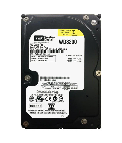 WD3200JD-22KLB0 - Western Digital 320GB 7200RPM SATA 8MB 3.5" HDD