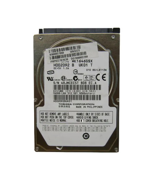 K000057860 - TOSHIBA 160GB 5400RPM SATA 2.5" HDD