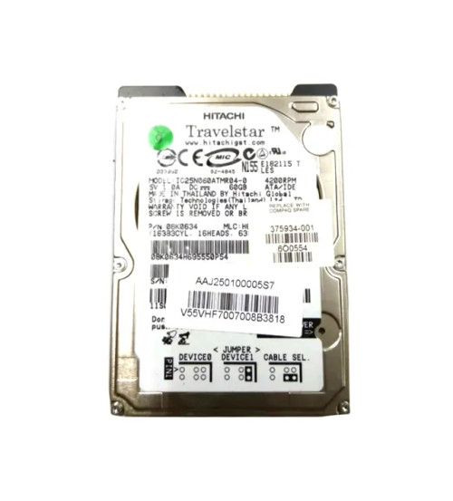 375934-001 - HP 60GB 4200RPM IDE 2.5" HDD
