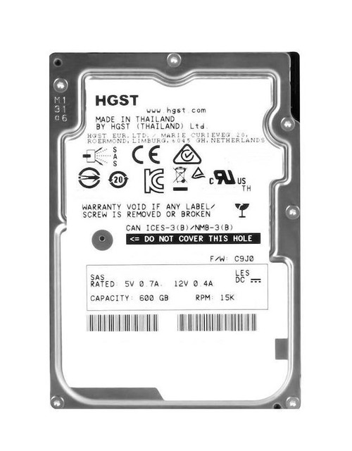 0B31345 - HGST 600GB 15000RPM SAS 12Gb/s 2.5" HDD