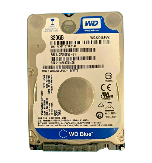 WD3200LPVX-16V0TT3 - Western Digital 320GB 5400RPM SATA 8MB 2.5" HDD