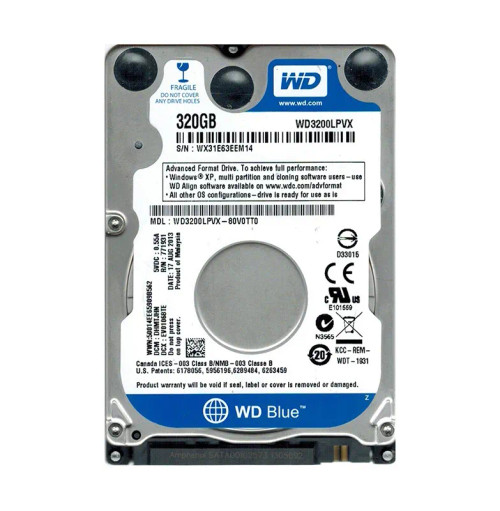 WD3200LPVX-80V0TT0 - Western Digital 320GB 5400RPM SATA 8MB 2.5" HDD