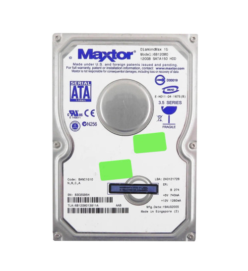 6B120M0 - Maxtor 120GB SATA 7200RPM 8MB 3.5" HDD