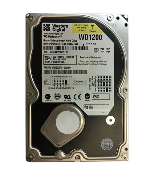 WD1200AW-00DDK1 - Western Digital 120GB 7200RPM IDE 8MB 3.5" HDD