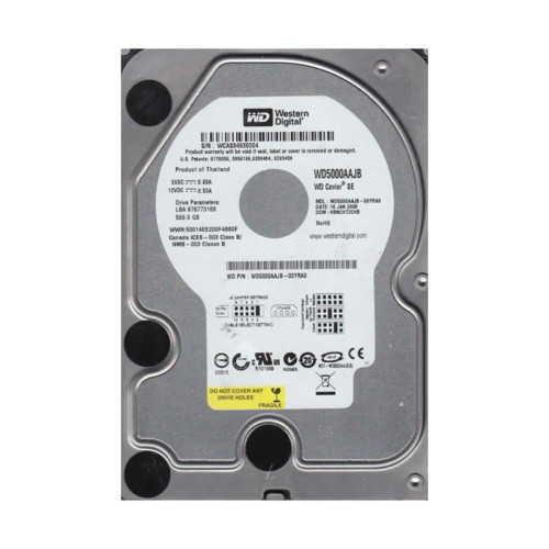 WD5000AAJB-00YRA0 - Western Digital 500GB 7200RPM EIDE 8MB 3.5" HDD