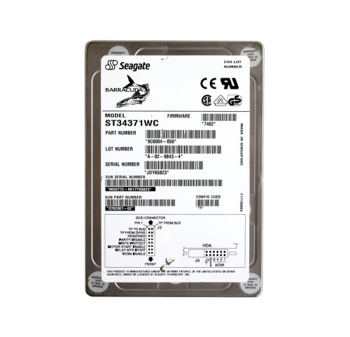 9C6004-050 - Seagate 4.35GB 7200RPM Ultra SCSI 3.5" HDD