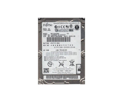 CA06500-B154000T - Fujitsu 40GB 5400RPM SATA 8MB 2.5" HDD