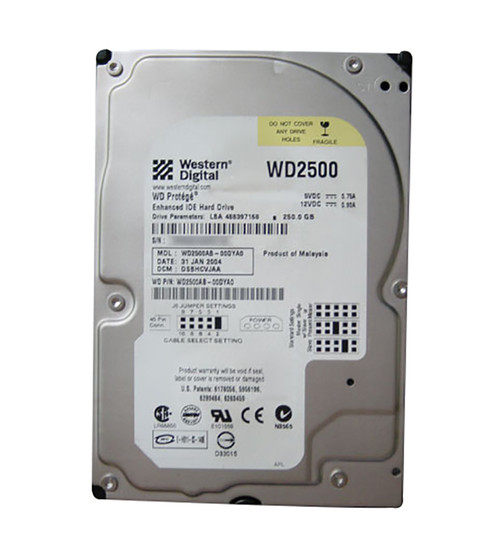 WD2500AB - Western Digital 250GB 5400RPM IDE 2MB 3.5" HDD