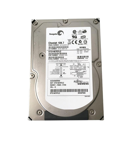 S26361-H846-V100 - Siemens 146GB 10000RPM Ultra320 SCSI 80-Pin 3.5" HDD