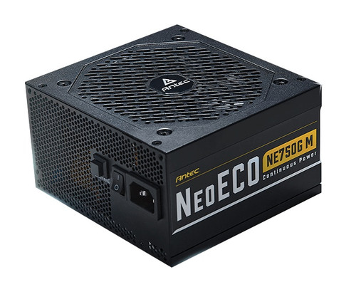 NE750GM - Antec 750-Watts 100-240V AC 10A 50-60Hz 24-Pin ATX 80-Plus Gold Modular Power Supply