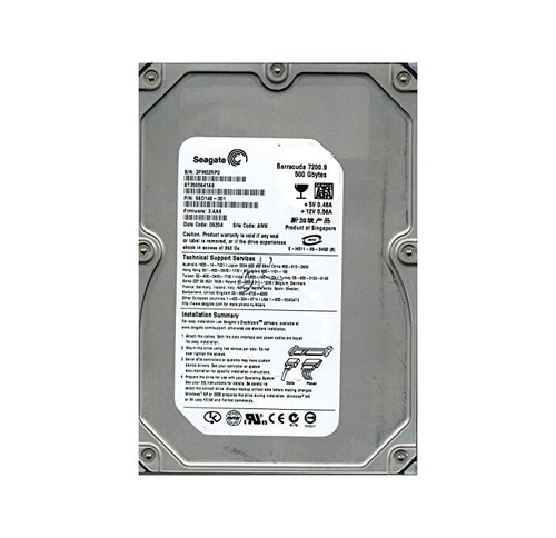 9BD148-301 - Seagate BarraCuda 7200.9 Series 500GB 7200RPM SATA 3Gb/s 16MB Cache 512 3.5-Inch Hard Drive