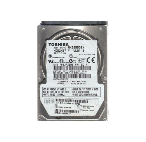 HDD2H27V - TOSHIBA 320GB 5400RPM SATA 8MB 2.5" HDD