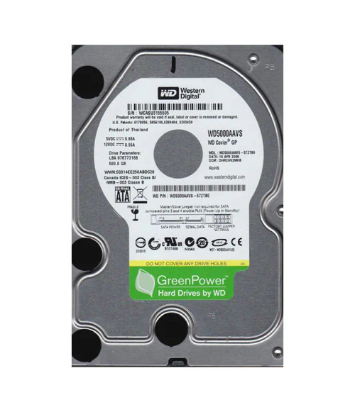 WD5000AAVS-57ZTB0 - Western Digital 500GB 7200RPM SATA 3Gb/s 3.5" HDD