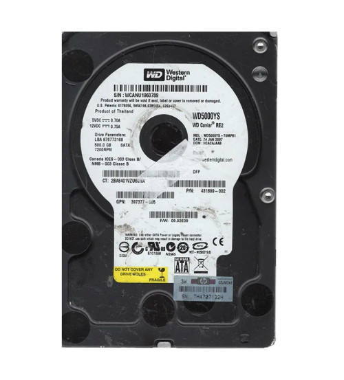 WD5000YS-70MPB1 - Western Digital 500GB 7200RPM SATA 3.5-Inch HDD