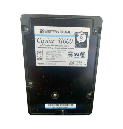 WDAC31000-32H - Western Digital 1GB 4495RPM EIDE 3.5" HDD