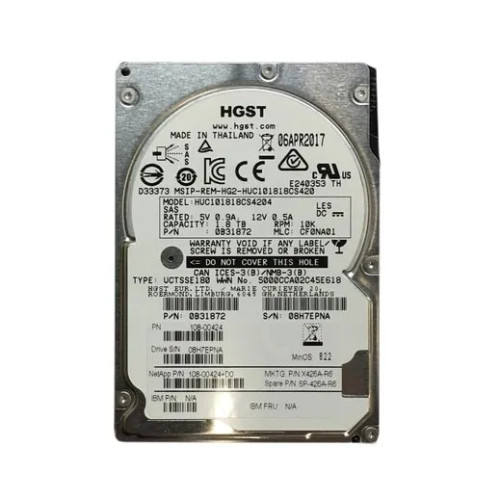 X426A-R6 - NETAPP 1.8TB 10000RPM SAS 2.5" HDD