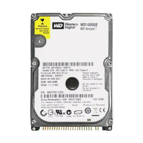WD1000UE - Western Digital 100GB 5400RPM ATA-100 2.5" HDD