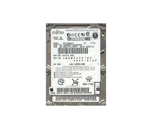 CA06297-B20800AP - Fujitsu 80GB 4200RPM IDE ATA-100 8MB 2.5" HDD