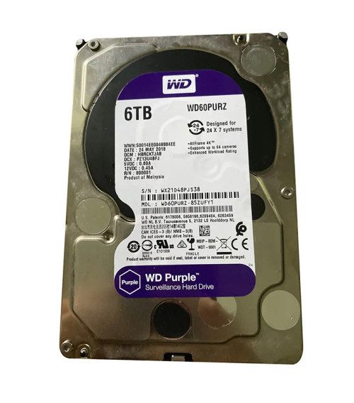 WD60PURZ-85ZUFY1 - Western Digital 6TB 5400RPM 3.5" SATA Surveillance HDD