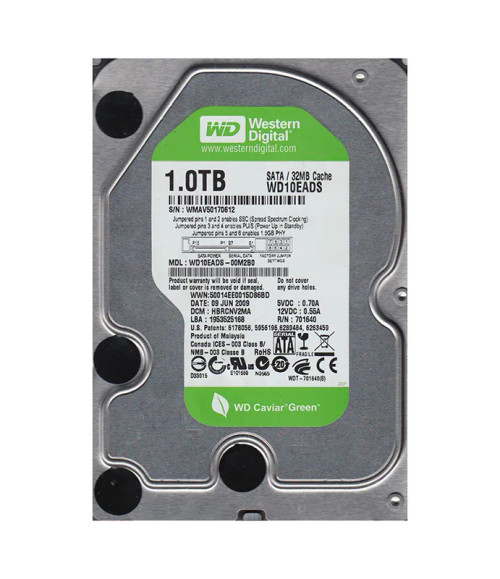WDT-701640 - Western Digital 1TB 5400RPM SATA 64MB 3.5" HDD