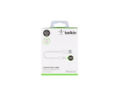 F8J023BT06INWHT - BELKIN 6ft Lightning to USB 2.0 Cable White