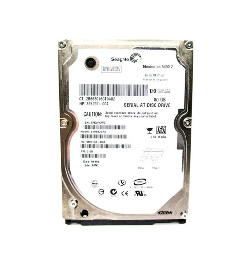 395292-004 - HP 80GB 5400RPM SATA 2.5" HDD