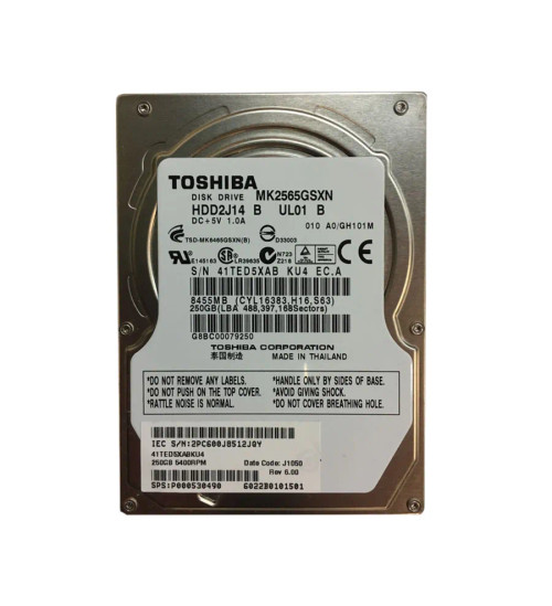 P000530490 - TOSHIBA 250GB 5400RPM SATA 8MB 2.5" HDD