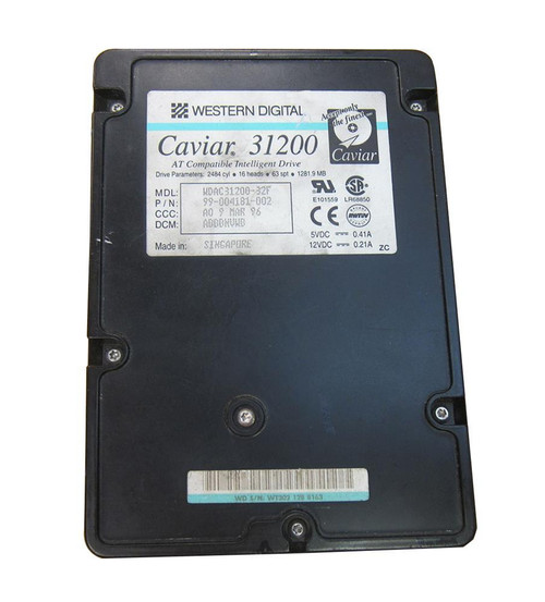 WDAC3120032F - Western Digital 1.2GB 4500RPM EIDE 3.5" HDD