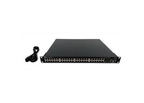 XJ075 - Dell PowerConnect 3400 Series 3448P 48 x Ports PoE 10/100Base-T + 2 x SFP Ports Layer2 Managed 1U Rack-mountable Fast Ethernet Network Switch