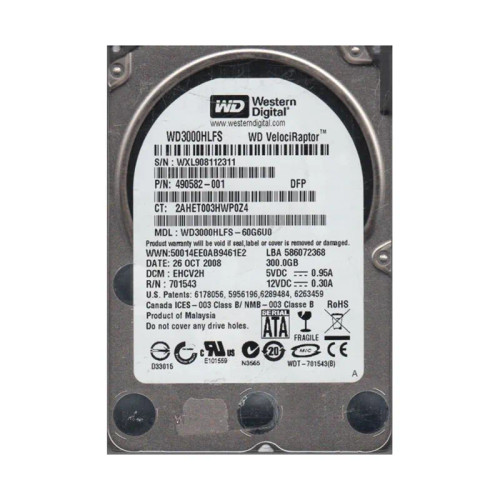 WD3000HLFS-60G6U0 - Western Digital 300GB 10000RPM SATA 3.5" HDD