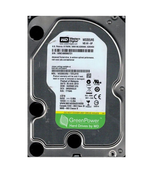 WD20EURS-73TLHY0 - Western Digital 2TB 7200RPM SATA 3Gb/s 3.5" HDD