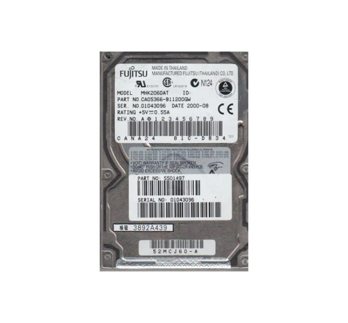 CA05366-B11200GW - Fujitsu 6GB 4200RPM IDE ATA-66 2.5" HDD