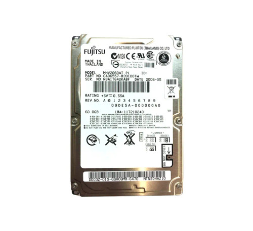 CA06557-B39100TW - Fujitsu 60GB 4200RPM 2.5" IDE 8MB HDD