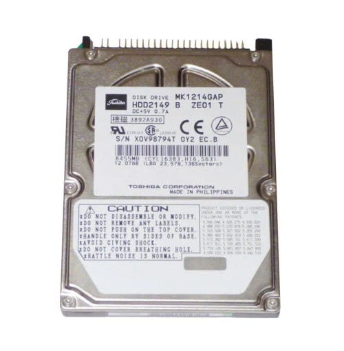 HDD2149B - TOSHIBA 12GB 4200RPM IDE 2.5" HDD