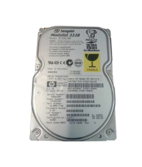 D7527-69001 - HP 3.2GB 5400RPM IDE Ultra ATA-33 3.5" HDD