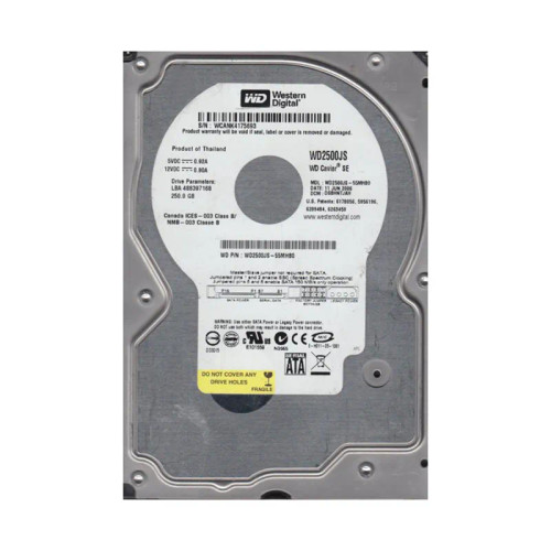 WD2500JS-55MHB0 - Western Digital 250GB 7200RPM SATA 3.5" 8MB HDD