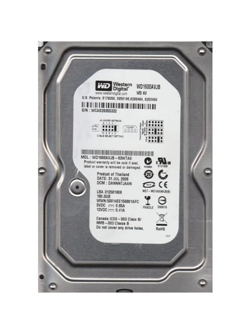 WD1600AVJB-63WTA0 - Western Digital 160GB 7200RPM PATA 3.5" HDD