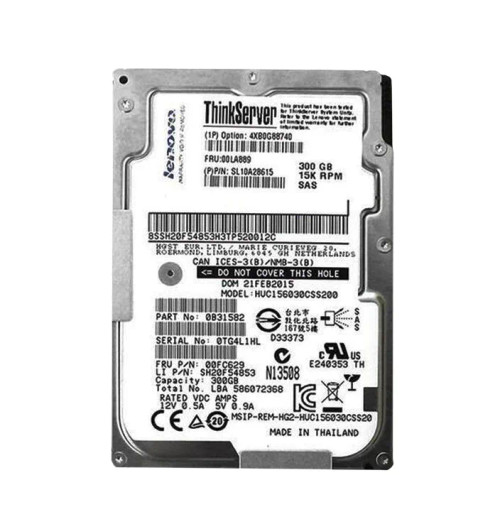 4XB0G88740 - Lenovo 300GB 15000RPM SAS 12Gb/s 3.5" Hot-swap HDD