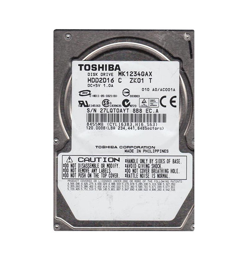 HDD2D16 - TOSHIBA 120GB 5400RPM 2.5" IDE HDD