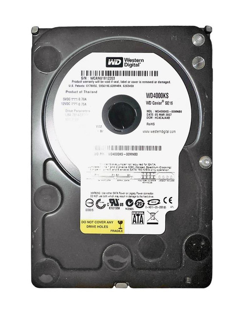 WD4000KSRTL - Western Digital 400GB 7200RPM SATA 3Gb/s 16MB 3.5" HDD