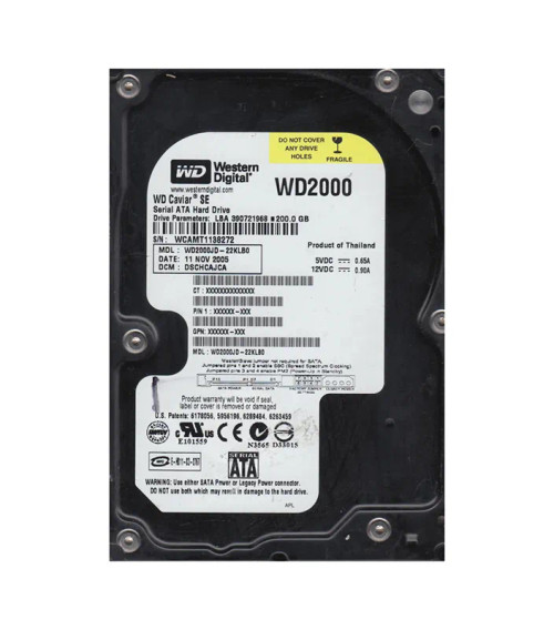 WD2000JD-22KLB0 - Western Digital 200GB 7200RPM SATA 8MB 3.5" HDD